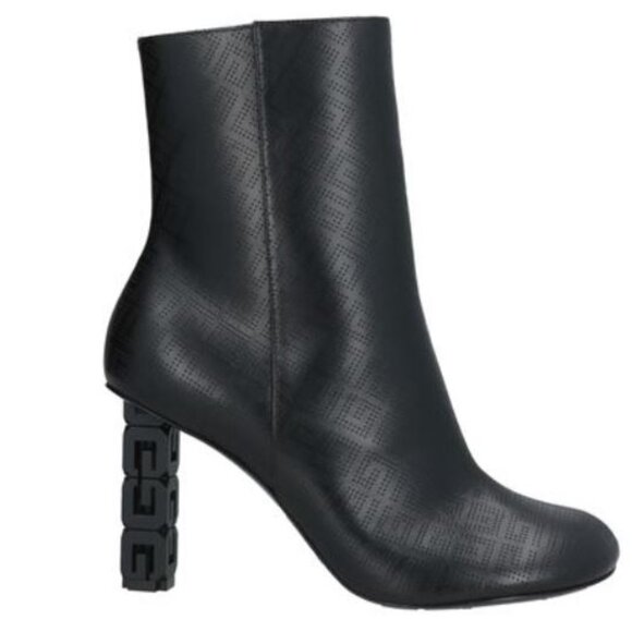 NWOB Givenchy G-Cube Bootie Logo Perforated Black Boots 37 - Picture 1 of 15